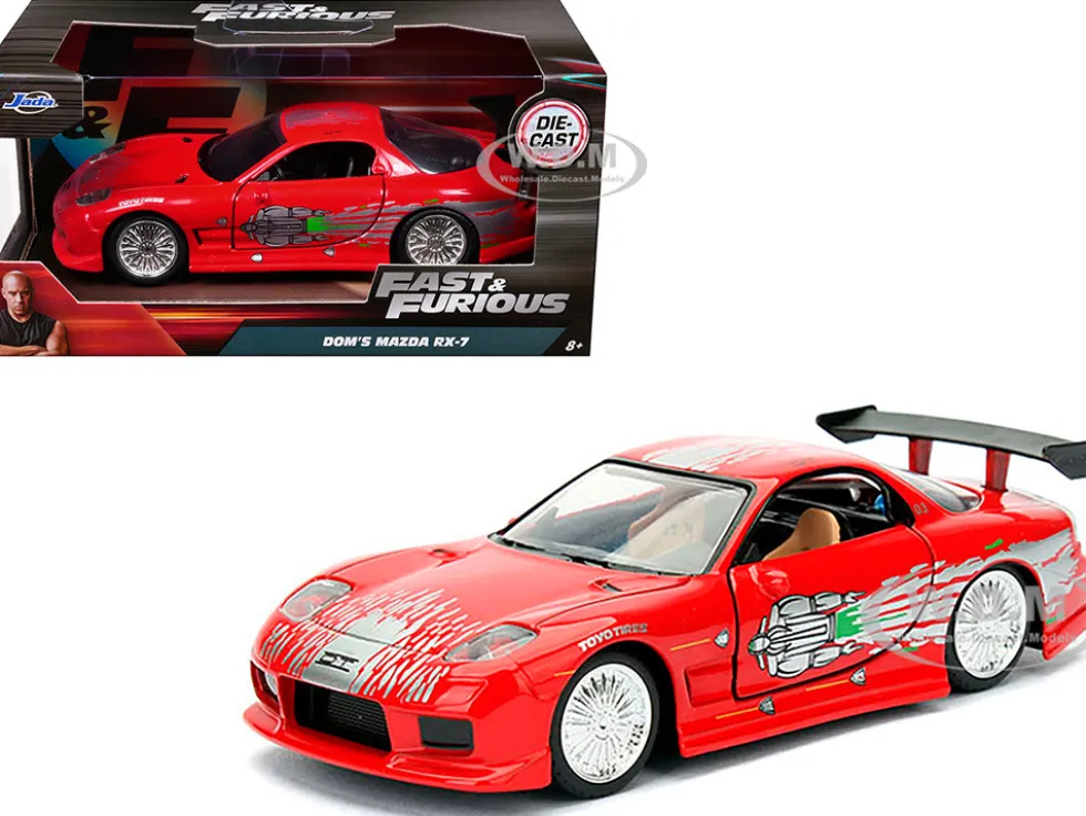 Dom's Mazda RX-7 Red Fast & Furious Movie 1/32 Diecast Model Car Jada 98377