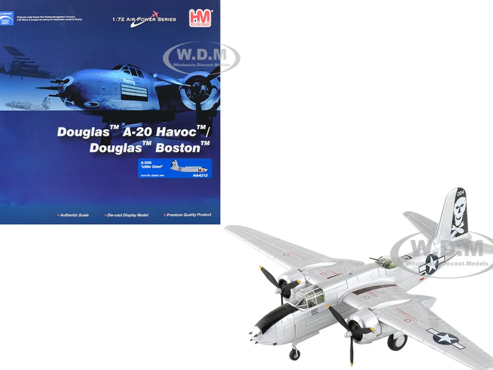 Douglas A-20G Havoc Aircraft "Little Chief, 43-9521, 321st BS" (1944) United States Army Air Forces "Air Power Series" 1/72 Diecast Model by Hobby Master
