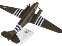 Douglas C-47 Skytrain Transport Aircraft "Stoy Hora, United States Army Air Forces" (292717) Olive Drab (Snap-Fit) 1/80 Plastic Model by Skymarks