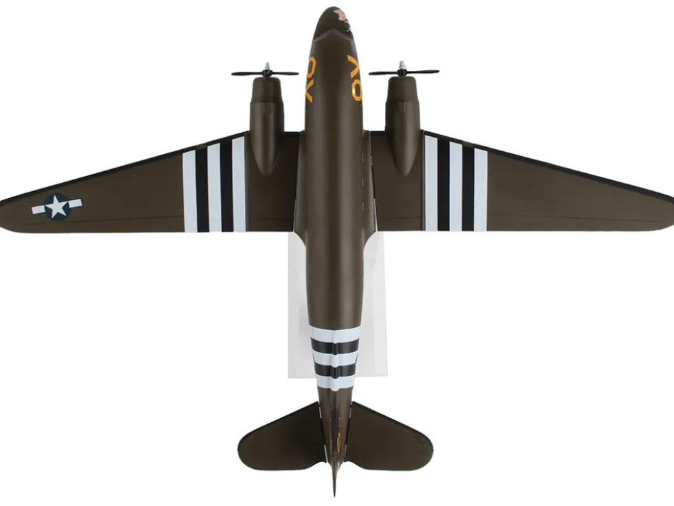 Douglas C-47 Skytrain Transport Aircraft "Stoy Hora, United States Army Air Forces" (292717) Olive Drab (Snap-Fit) 1/80 Plastic Model by Skymarks