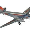 Douglas DC-3 Commercial Aircraft "TWA (Trans World Airlines)" (NC1943) Polished Metal Finish with Red Tail Stripes "Gemini 200" Series 1/200 Diecast Model Airplane by GeminiJets