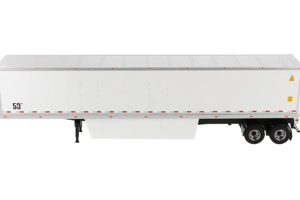 53' Dry Cargo Van Trailer White Transport Series 1/50 Diecast Model Diecast Masters 91021