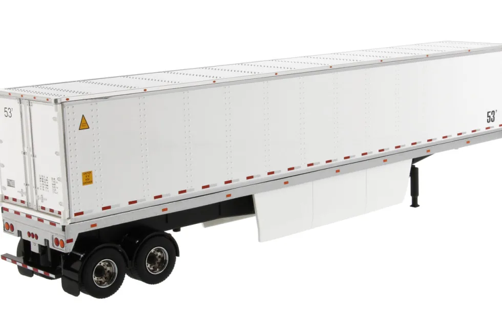 53' Dry Cargo Van Trailer White Transport Series 1/50 Diecast Model Diecast Masters 91021