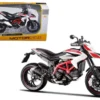 2013 Ducati Hypermotard SP White Motorcycle Model 1/12 Maisto 13015