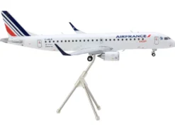 Embraer ERJ-190 Commercial Aircraft "Air France Hop" (F-HBLN) White with Striped Tail "Gemini 200" Series 1/200 Diecast Model Airplane by GeminiJets