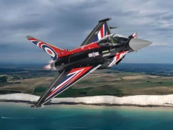 Eurofighter Typhoon FGR4 Aircraft "Blackjack, RAF Typhoon Display Aircraft" (2022) British Royal Air Force "The Aviation Archive" Series 1/48 Diecast Model by Corgi