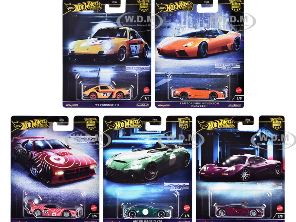 Exotic Envy 5 piece Set "Car Culture" 2024 Series G Diecast Model Cars by Hot Wheels