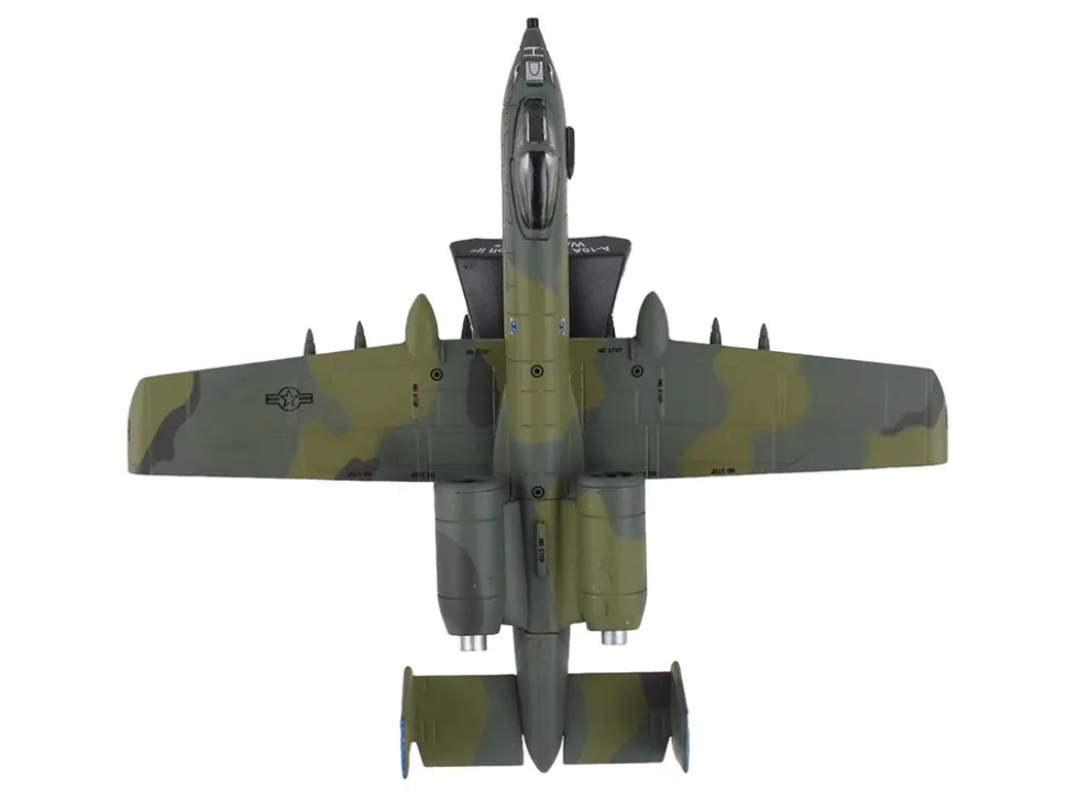 Fairchild Republic A 10A Thunderbolt II Warthog Aircraft Flying Tigers First American Volunteer Group of the Republic of China Air Force 1/140 Diecast Model Airplane Postage Stamp PS5375-4