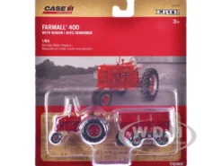 Farmall 400 Tractor Red with Wagon "Case Agriculture" Series 1/64 Diecast Model by ERTL TOMY