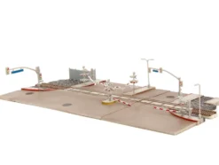 Fast & Furious Final Race Diorama with Toyota Supra Orange and Dodge Charger Black Nano Scene Series model Jada 34915