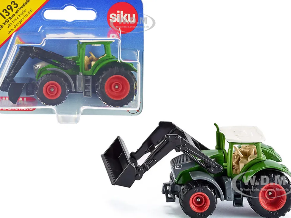 Fendt 1050 Vario Tractor with Front Loader Green with White Top Diecast Model Siku SK1393