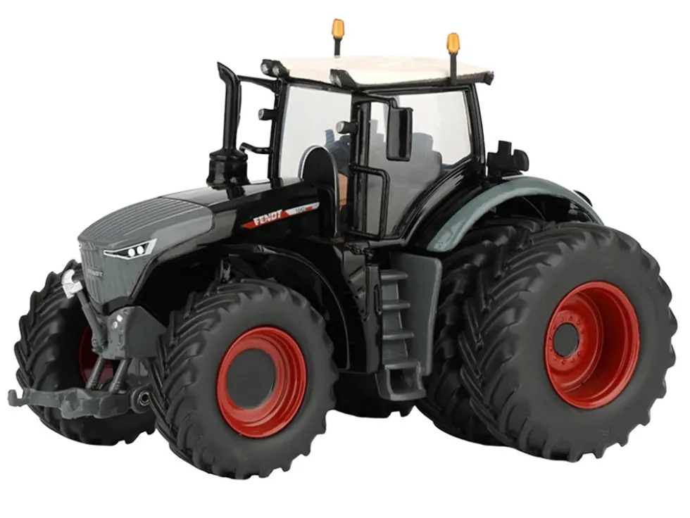 Fendt 1042 Vario Tractor with Front and Rear Dual Wheels Black with White Top 1/64 Diecast Model by SpecCast