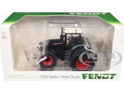 Fendt 1042 Vario Tractor with Front and Rear Dual Wheels Black with White Top 1/64 Diecast Model by SpecCast