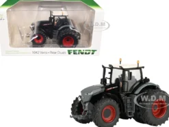 Fendt 1042 Vario Tractor with Front and Rear Dual Wheels Black with White Top 1/64 Diecast Model by SpecCast