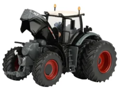 Fendt 1042 Vario Tractor with Front and Rear Dual Wheels Black with White Top 1/64 Diecast Model by SpecCast
