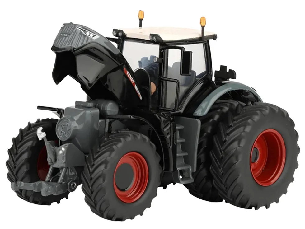 Fendt 1042 Vario Tractor with Front and Rear Dual Wheels Black with White Top 1/64 Diecast Model by SpecCast
