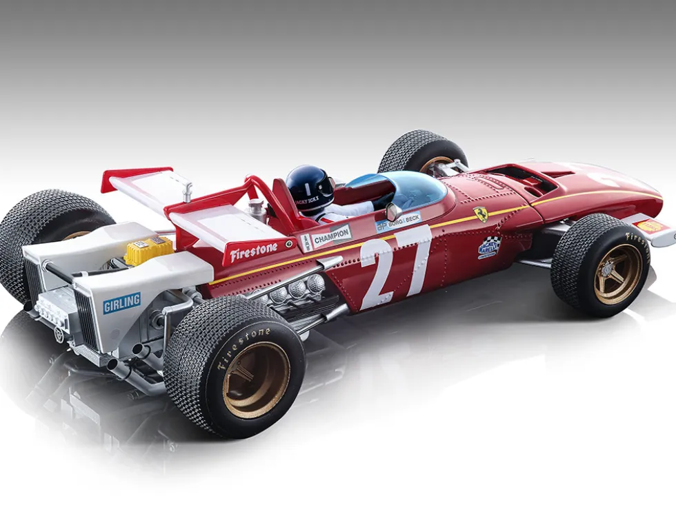 Ferrari 312B #27 Jacky Ickx Formula One F1 Belgian GP 1970 with Driver Figure Mythos Series Limited Edition to 75 pieces Worldwide 1/18 Model Car Tecnomodel TMD18-64C
