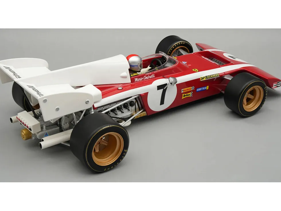 Ferrari 312 B2 #7 Mario Andretti Formula One F1 "South African GP" (1972) "Mythos Series" with Driver Figure and Display Case Limited Edition to 60 pieces Worldwide 1/18 Model Car by Tecnomodel