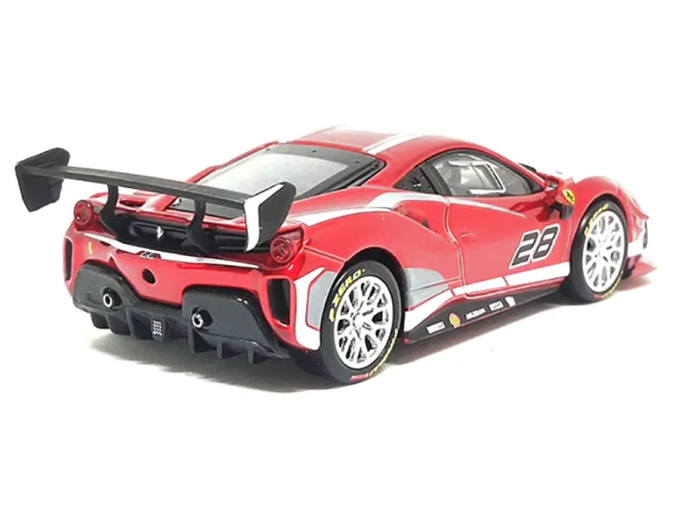 2020 Ferrari 488 Challenge EVO #28 Red Graphics Racing Series 1/43 Diecast Model Car Bburago 36309