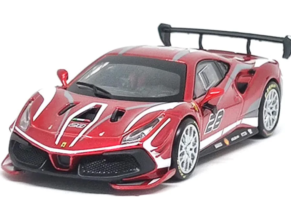 2020 Ferrari 488 Challenge EVO #28 Red Graphics Racing Series 1/43 Diecast Model Car Bburago 36309