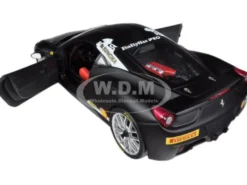 Ferrari 458 Challenge Matt Black #12 1/18 Diecast Car Model Hot Wheels BCT90