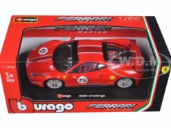 Ferrari 458 Challenge #5 Red 1/24 Diecast Model Car Bburago 26302