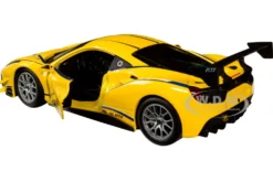 Ferrari 488 Challenge #25 Yellow Blue Stripes Ferrari Racing 1/24 Diecast Model Car Bburago 26307