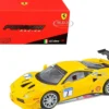 2017 Ferrari 488 Challenge #1 Yellow 1/43 Diecast Model Car Bburago 36306