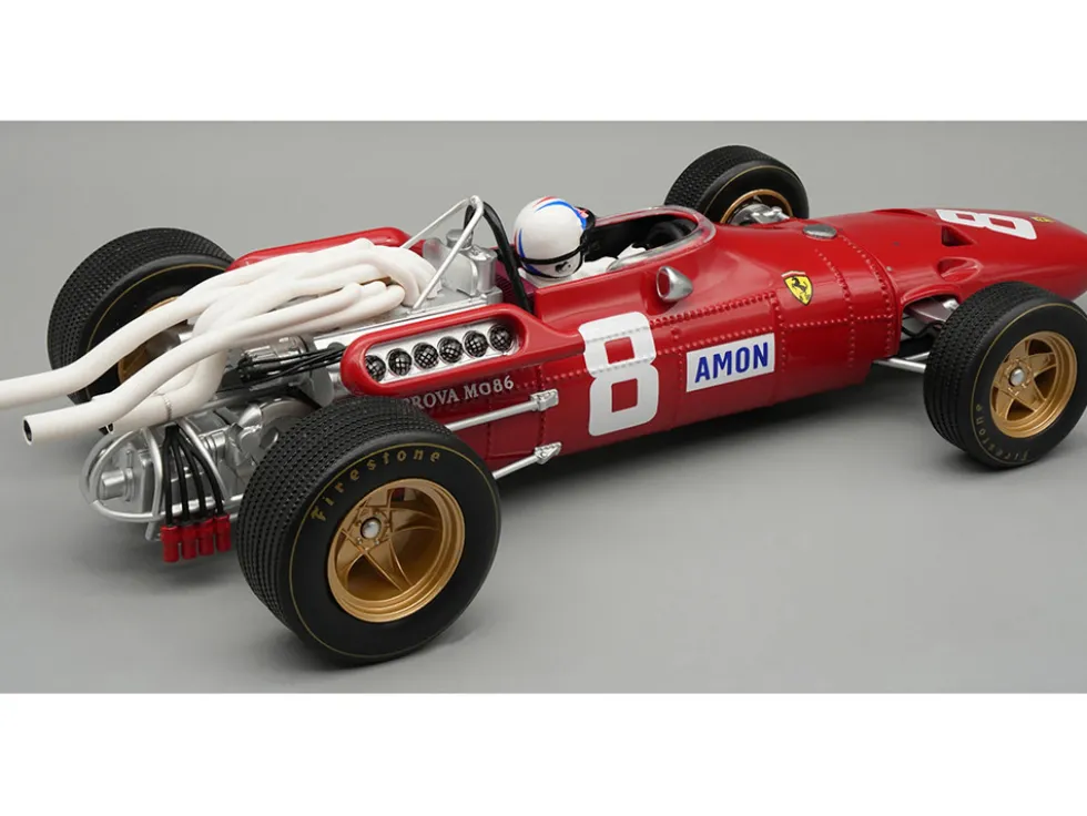 Ferrari 312/67 #8 Chris Amon 3rd Place Formula One F1 "German GP" (1967) "Mythos Series" with Driver Figure and Display Case Limited Edition to 45 pieces Worldwide 1/18 Model Car by Tecnomodel