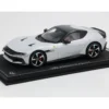 Ferrari 12Cilindri Bianco Artico (Artic White) with Black Top with DISPLAY CASE Limited Edition to 48 pieces Worldwide 1/18 Model Car by BBR