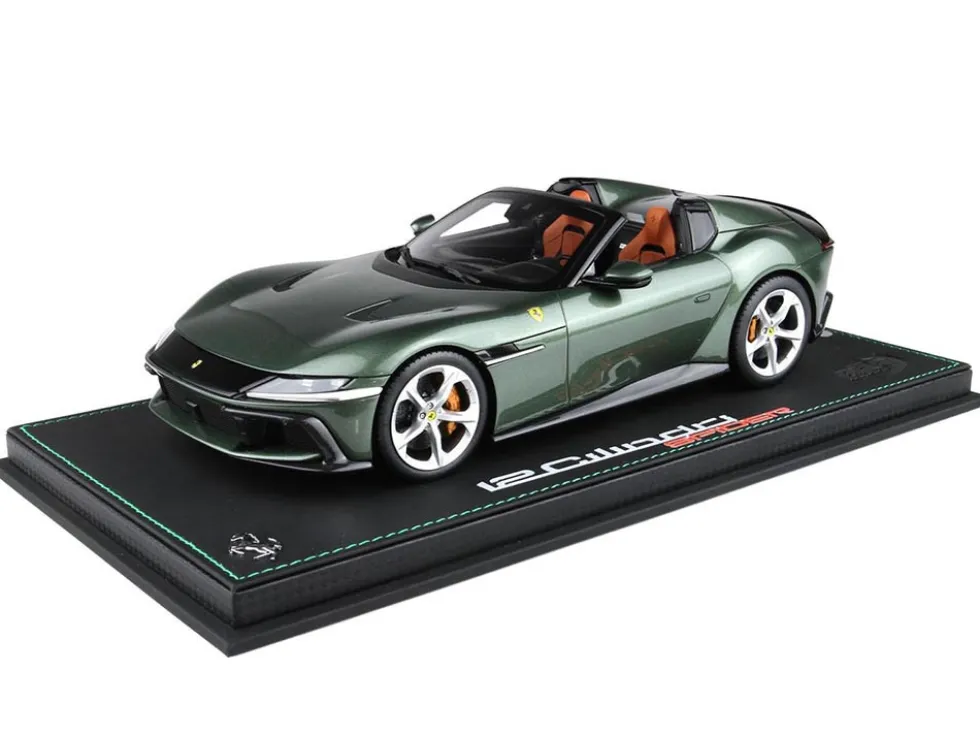 Ferrari 12Cilindri Spider Tuscany Green Metallic Limited Edition to 112 pieces Worldwide 1/18 Model Car by BBR