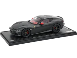 Ferrari 12Cilindri with Panoramic Roof Matt Black with DISPLAY CASE Limited Edition to 48 pieces Worldwide 1/18 Model Car by BBR