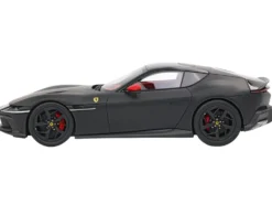 Ferrari 12Cilindri with Panoramic Roof Matt Black with DISPLAY CASE Limited Edition to 48 pieces Worldwide 1/18 Model Car by BBR