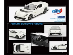 Ferrari 812 Competizione Bianco Avus White 1/64 Diecast Model Car by BBR