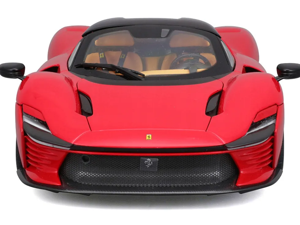 Ferrari Daytona SP3 Red with Black Top "Signature Series" 1/18 Diecast Model Car by Bburago