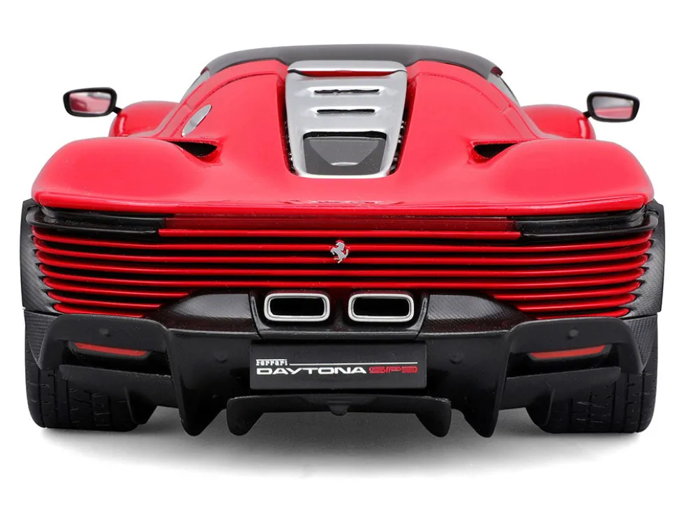 Ferrari Daytona SP3 Red with Black Top "Signature Series" 1/18 Diecast Model Car by Bburago