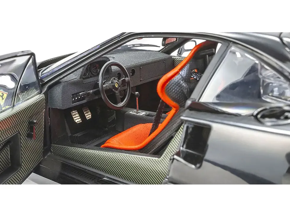 Ferrari F40 Black 1/18 Diecast Model Car by Kyosho