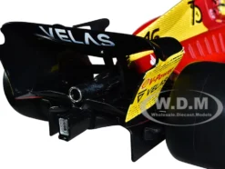 Ferrari F1 75 16 Charles Leclerc Giallo Modena 2nd Place Formula One F1 Italian GP 2022 Formula Racing Series 1/18 Diecast Model Car Bburago 16811CLMZ