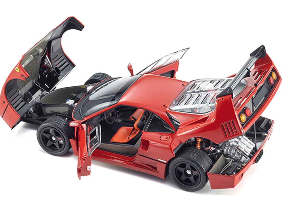 Ferrari F40 Light Weight LM Wing Red 1/18 Diecast Model Car by Kyosho