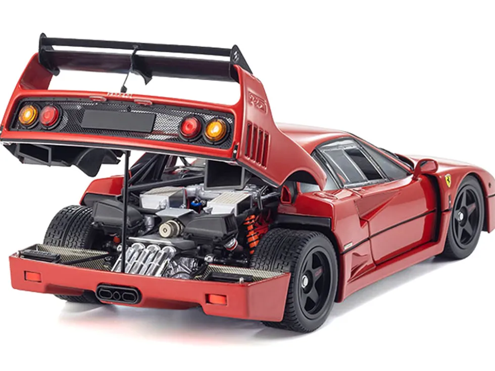 Ferrari F40 Light Weight LM Wing Red 1/18 Diecast Model Car by Kyosho