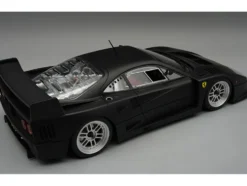 Ferrari F40 LM Matt Black with Enkei Silver Wheels "Press Version" (1996) "Mythos Series" Limited Edition to 75 pieces Worldwide 1/18 Model Car by Tecnomodel