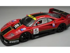 1996 Ferrari F40 LM #5 "Stefano Bucci" Black with Red Stripes with Display Case "Mythos Series" Limited Edition to 65 pieces Worldwide 1/18 Model Car by Tecnomodel