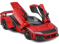 Ferrari F80 Red with Black Top "Race + Play" Series 1/24 Diecast Model Car by Bburago