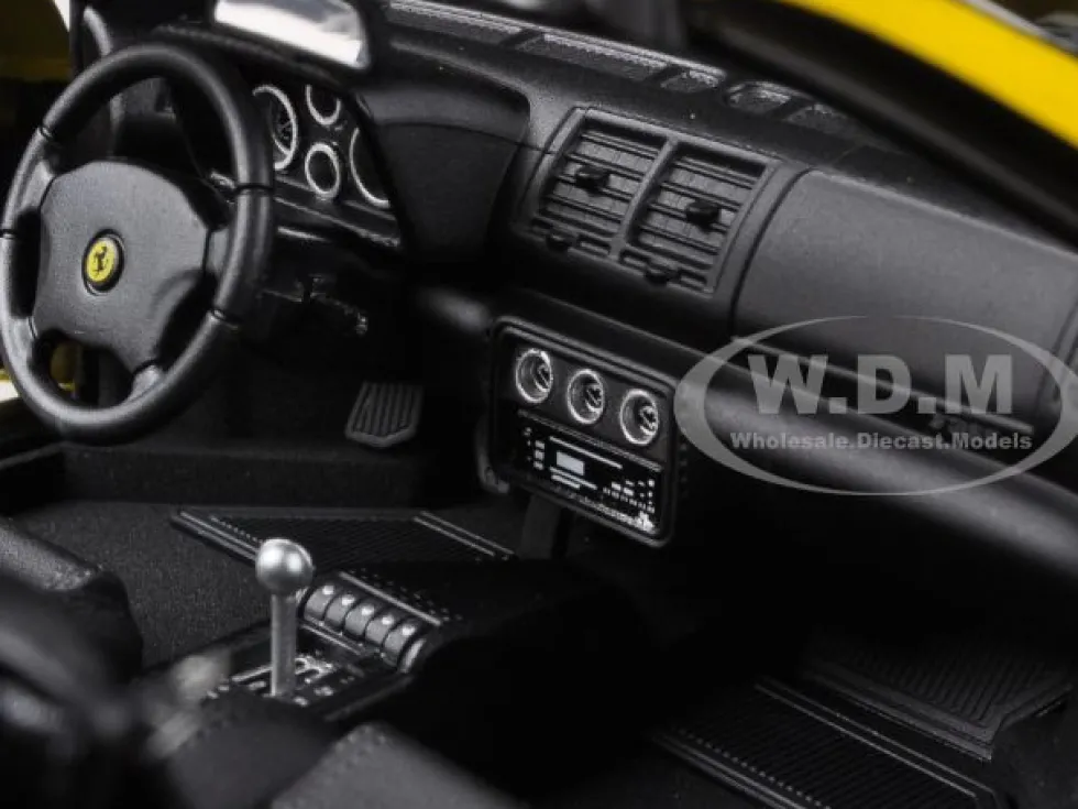 Ferrari F355 Spider Convertible Yellow Elite Edition 1/18 Diecast Car Model Hot Wheels BLY35