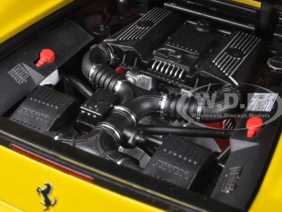 Ferrari F355 Spider Convertible Yellow Elite Edition 1/18 Diecast Car Model Hot Wheels BLY35