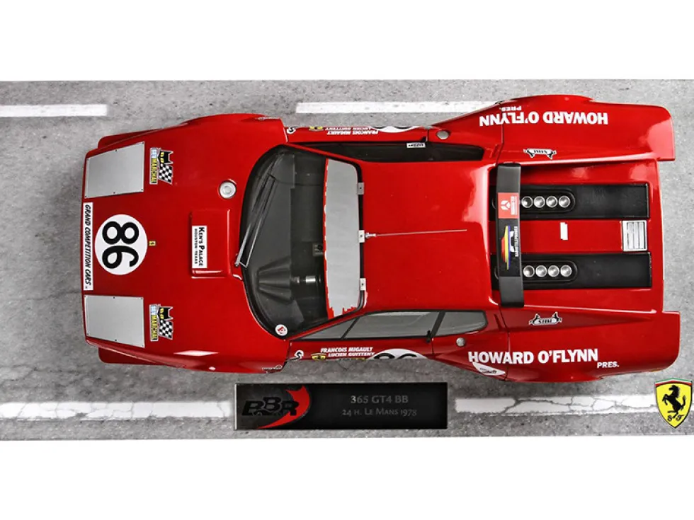 Ferrari 365 GT4 BB #86 Francois Migault Lucien Gutteny Ecurie Grand Competition Cars Team 24 Hours of Le Mans 1978 Limited Edition 200 pieces Worldwide 1/18 Model Car BBR BBRC1813E