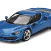 Ferrari 296 GTB Blue Corsa 1/64 Diecast Model Car by BBR