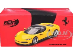Ferrari 296 GTB Giallo Modena Yellow with Black Top 1/64 Diecast Model Car by BBR
