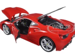 Ferrari 488 GTB Red 1/18 Diecast Model Car Bburago 16008