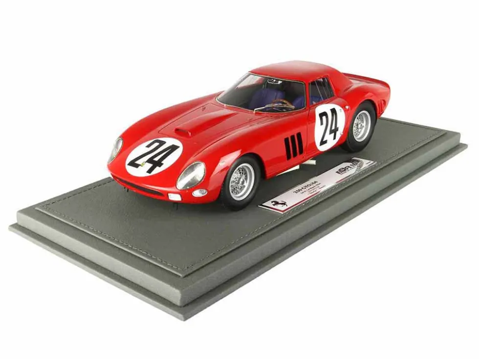 Ferrari 250 GTO #24 Lucien Bianchi - "Beurlys" (Jean Blaton) "24 Hours of Le Mans" (1964) with DISPLAY CASE Limited Edition to 250 pieces Worldwide 1/18 Model Car by BBR - www.diecastmodelswholesale.com
